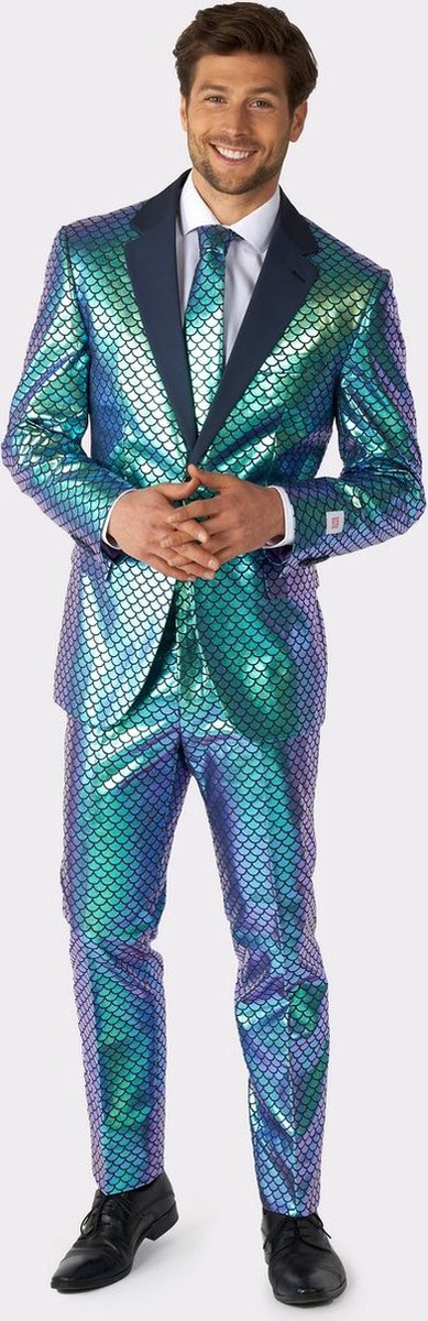 Hawaii & Carribean & Tropisch Kostuum | Fancy Fish Aquaman Mermaid Opposuit Kostuum | Maat 54 | Carnaval kostuum | Verkleedkleding